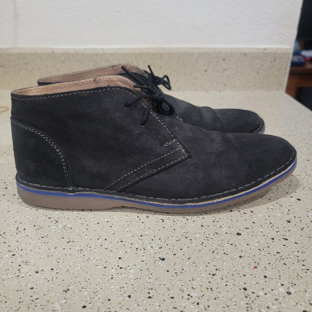 Clarks Collection Black Suede Lace Up Ankle Booties Boots Women's 7.5M